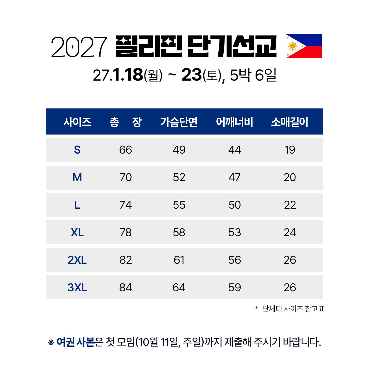 2027 필리핀 단기선교 신청